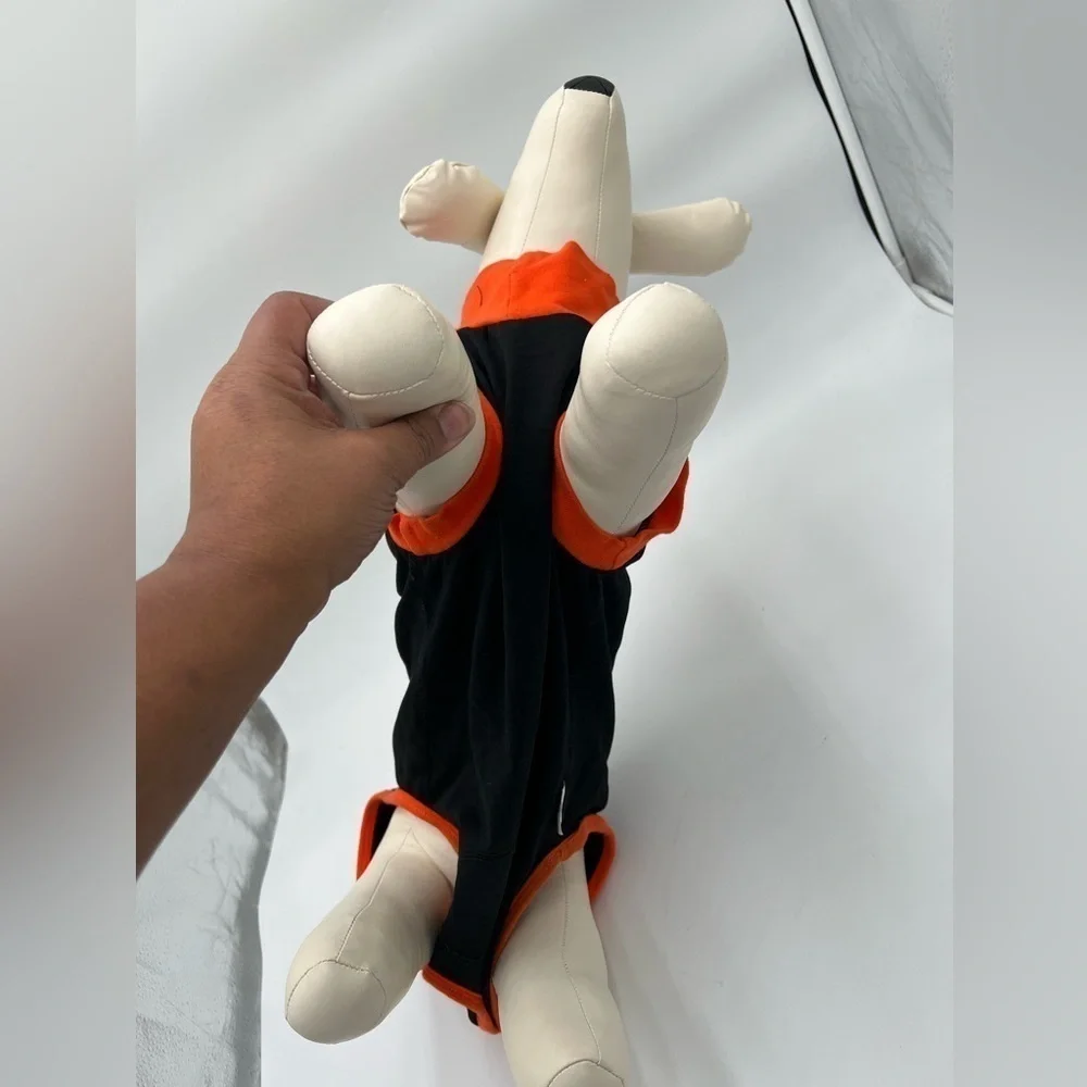 Dog Surgical Recovery Suit - Black with Orange Accents, Size M (NWOT)